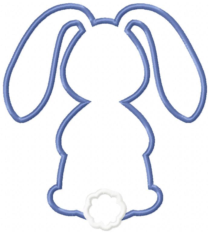 Easter Bunny Silhouette 5 - Applique