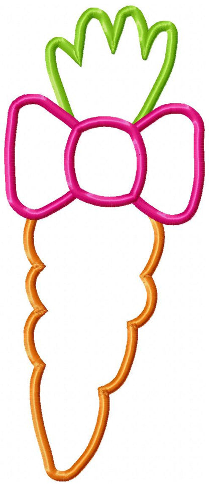 Easter Carrot with Bow - Applique