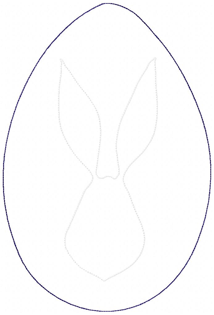 Easter Egg and Bunny - Raggy Applique