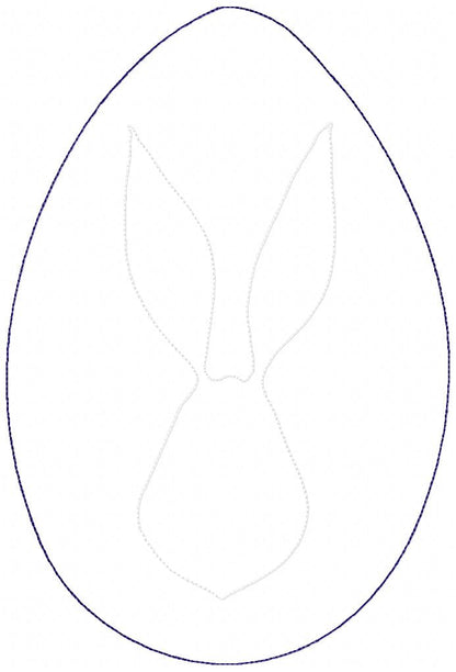 Easter Egg and Bunny - Raggy Applique