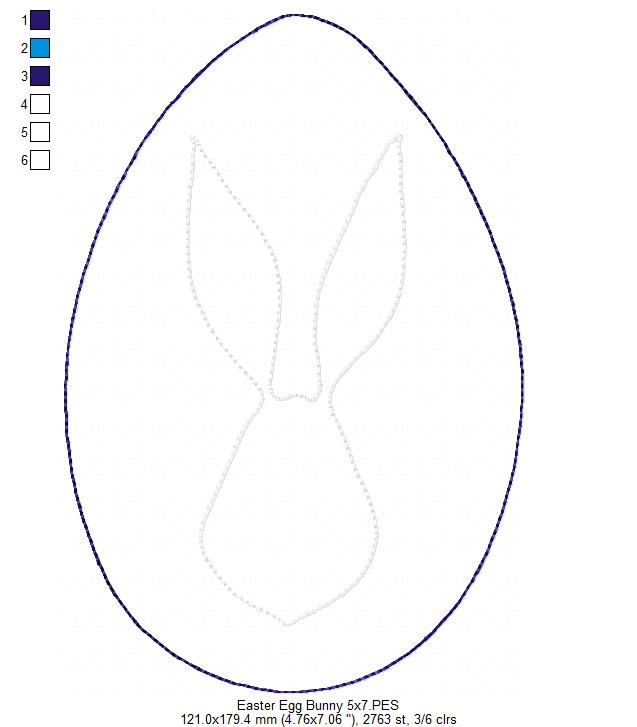 Easter Egg and Bunny - Raggy Applique