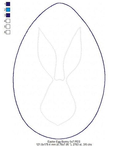 Easter Egg and Bunny - Raggy Applique