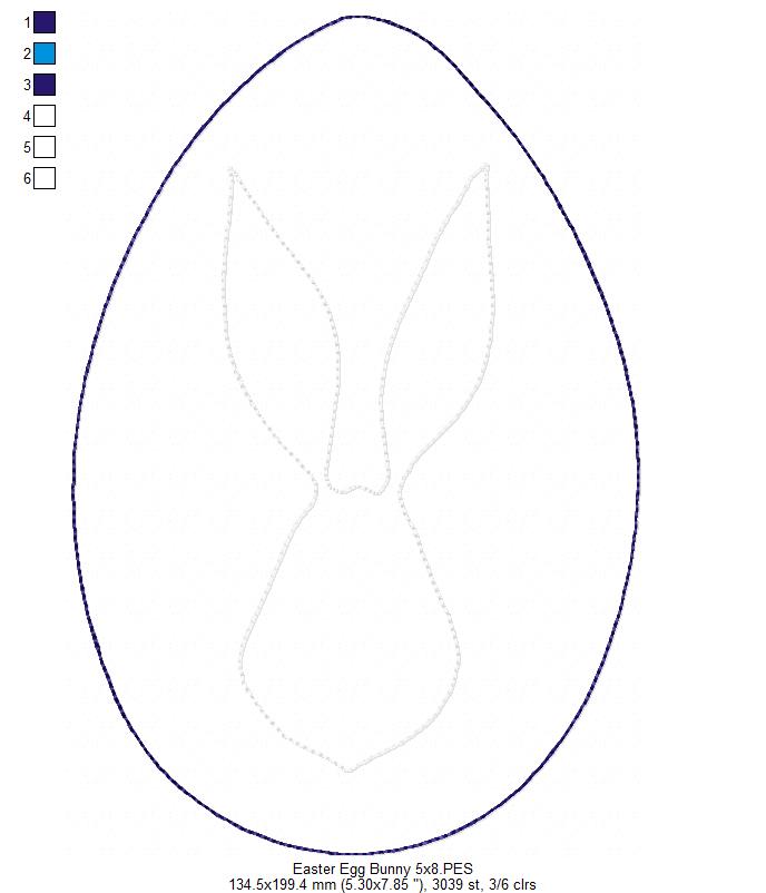 Easter Egg and Bunny - Raggy Applique