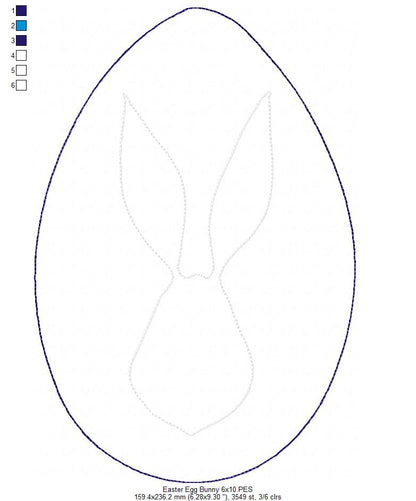 Easter Egg and Bunny - Raggy Applique