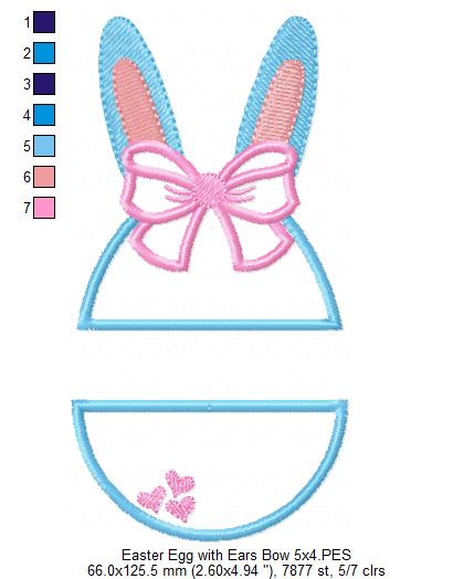 Split Easter Egg - Applique