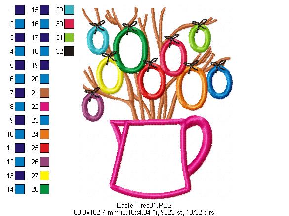 Easter Tree - Applique