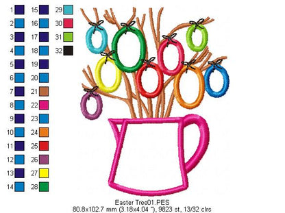 Easter Tree - Applique