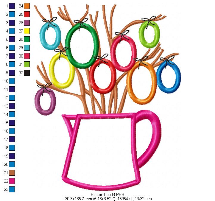 Easter Tree - Applique