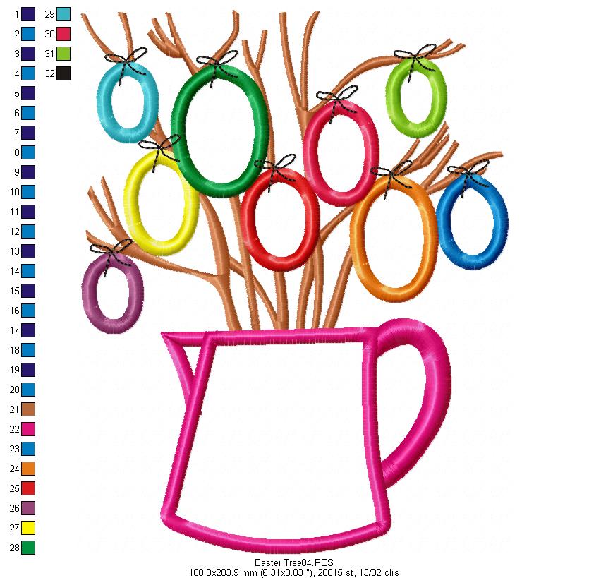 Easter Tree - Applique