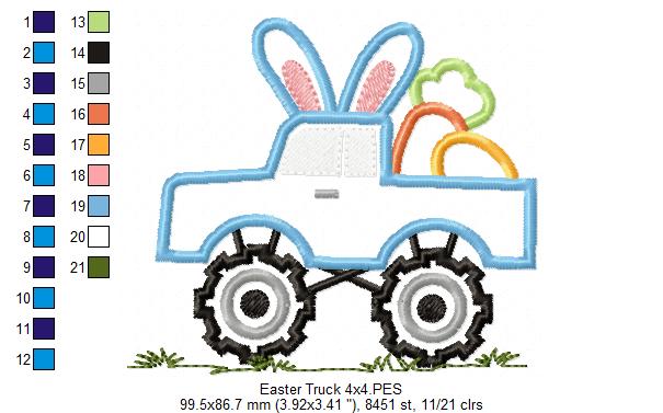 Easter Monster Truck - Applique