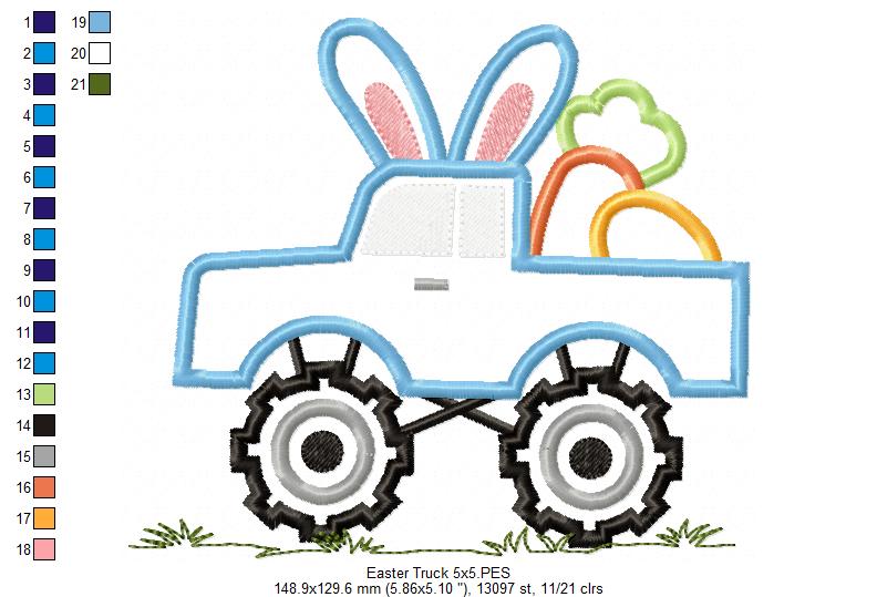 Easter Monster Truck - Applique