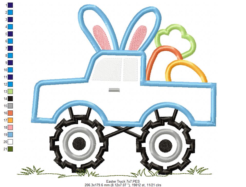 Easter Monster Truck - Applique