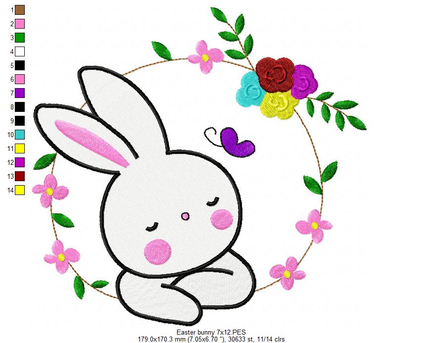 Easter Bunny  - Fill Stitch