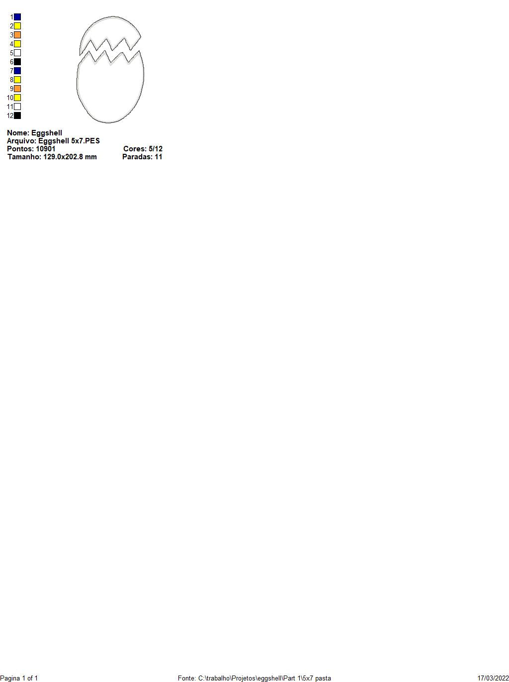 EggShell and Duck Eggshell - ITH Project - Machine Embroidery Design