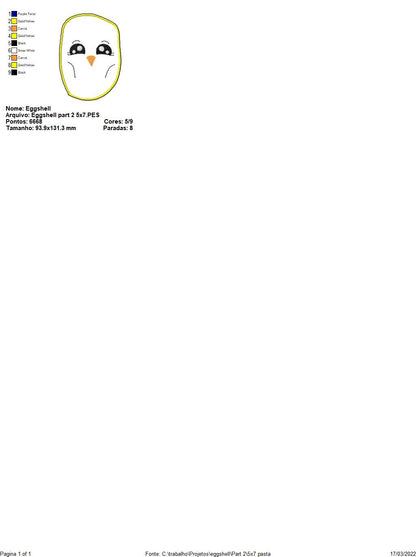 Eggshell - ITH Project - Machine Embroidery Design