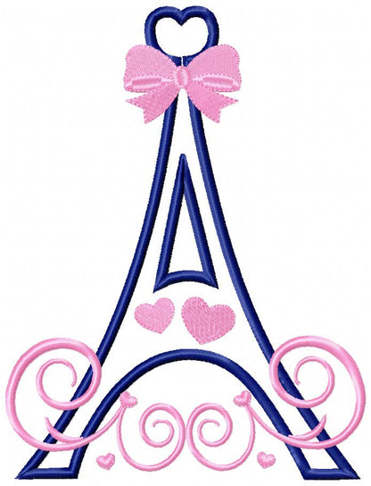 Eiffel Tower - Applique Embroidery