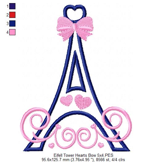Eiffel Tower - Applique Embroidery