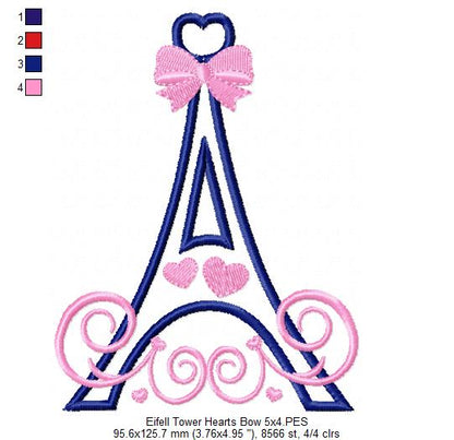 Eiffel Tower - Applique Embroidery