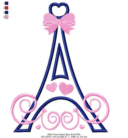 Eiffel Tower - Applique Embroidery