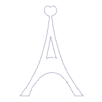 Eiffel Tower - Applique Embroidery