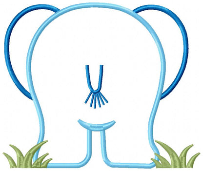 Elephant Boy Front and Back - Applique