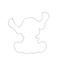 Baby Elephant with Big Bow - Applique