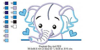 Elephant Boy - Applique