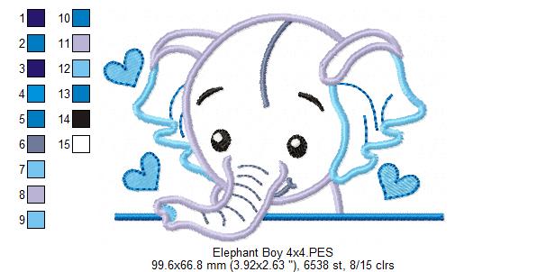 Elephant Boy - Applique