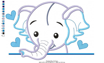 Elephant Boy - Applique