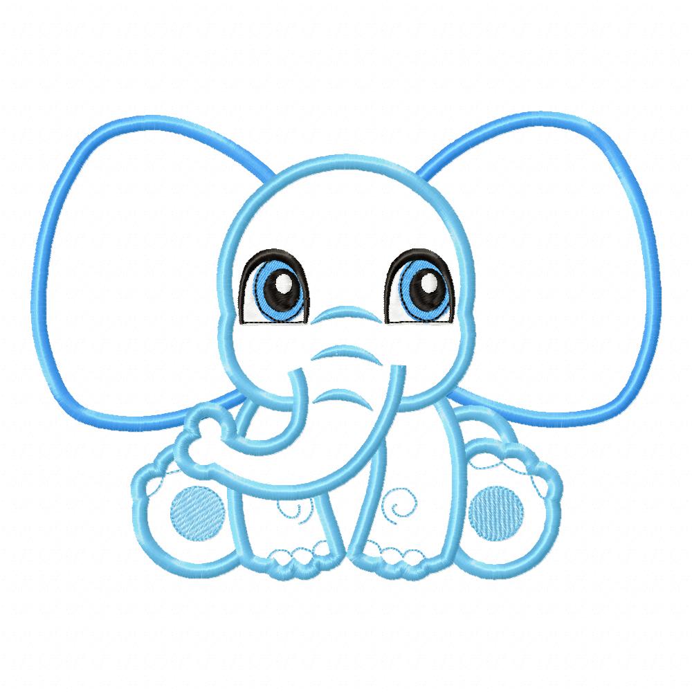 Elephant Boy Big Ears - Applique