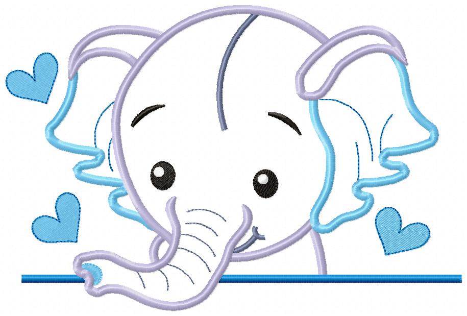 Elephant Boy and Girl - Set of 2 designs - Applique
