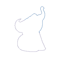 Elephant Boy with Hat - Applique