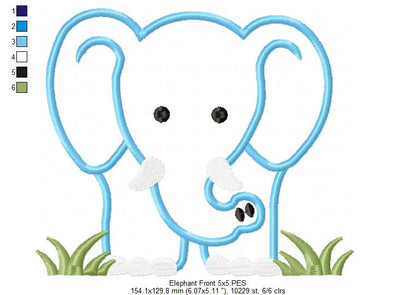 Elephant Boy Front and Back - Applique