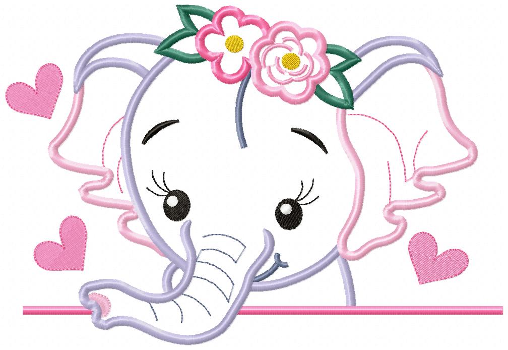 Elephant Girl - Applique