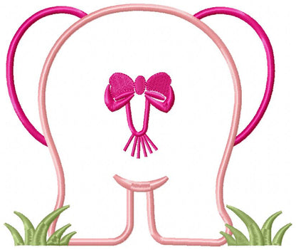 Elephant Girl Front and Back - Applique