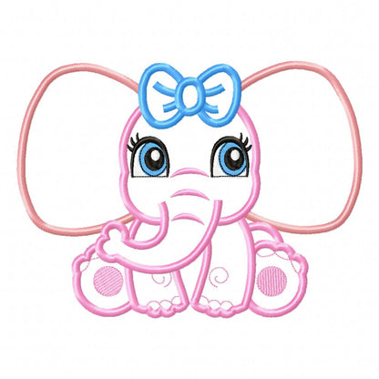 Elephant Girl Big Ears - Applique