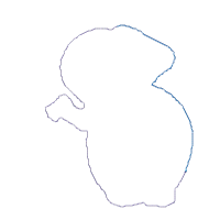 Elephant Girl with Flower - Applique Embroidery