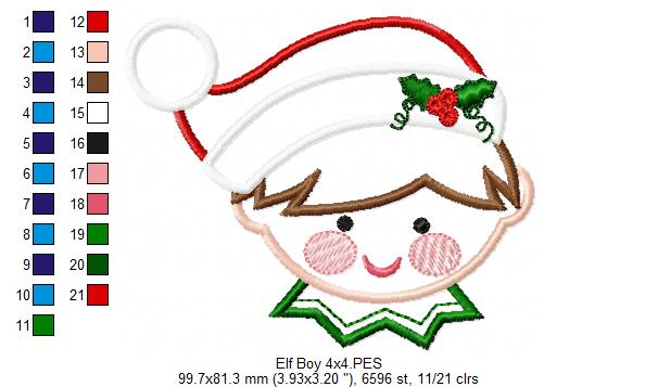 Elf Boy - Applique - Machine Embroidery Design