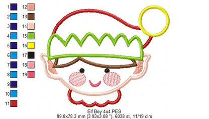 Elf Boy and Girl - Applique - Set of 2 designs
