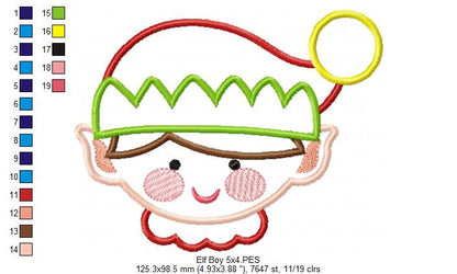 Elf Boy and Girl - Applique - Set of 2 designs