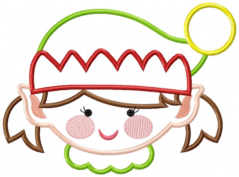 Elf Girl - Applique - Machine Embroidery Design