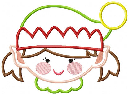 Elf Girl - Applique - Machine Embroidery Design