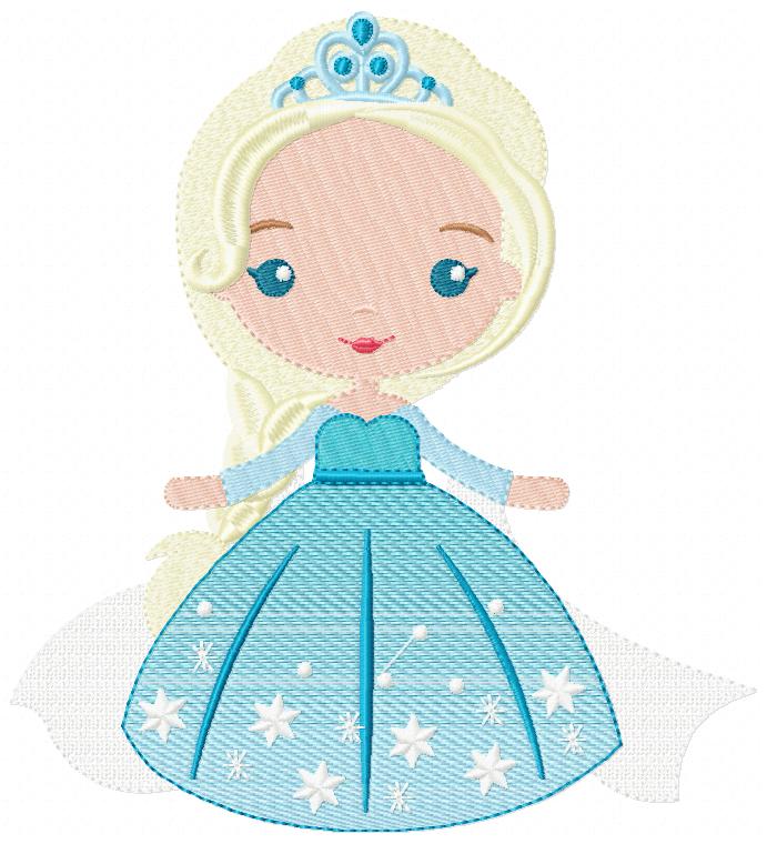 Princess Elsa - Fill Stitch Machine Embroidery Design