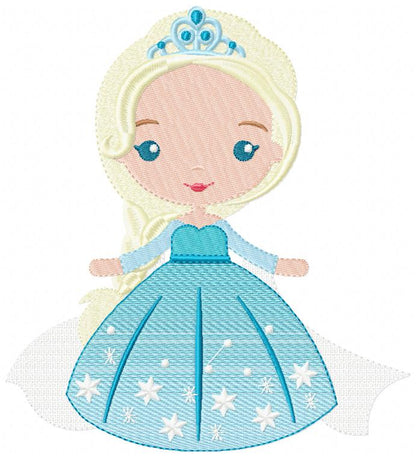 Princess Elsa - Fill Stitch Machine Embroidery Design
