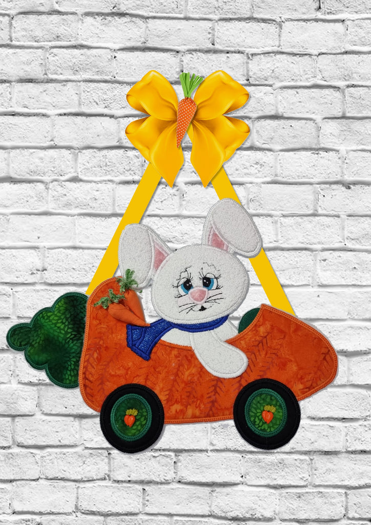 Carrot Car and Easter Bunny - ITH Project - Machine Embroidery Design