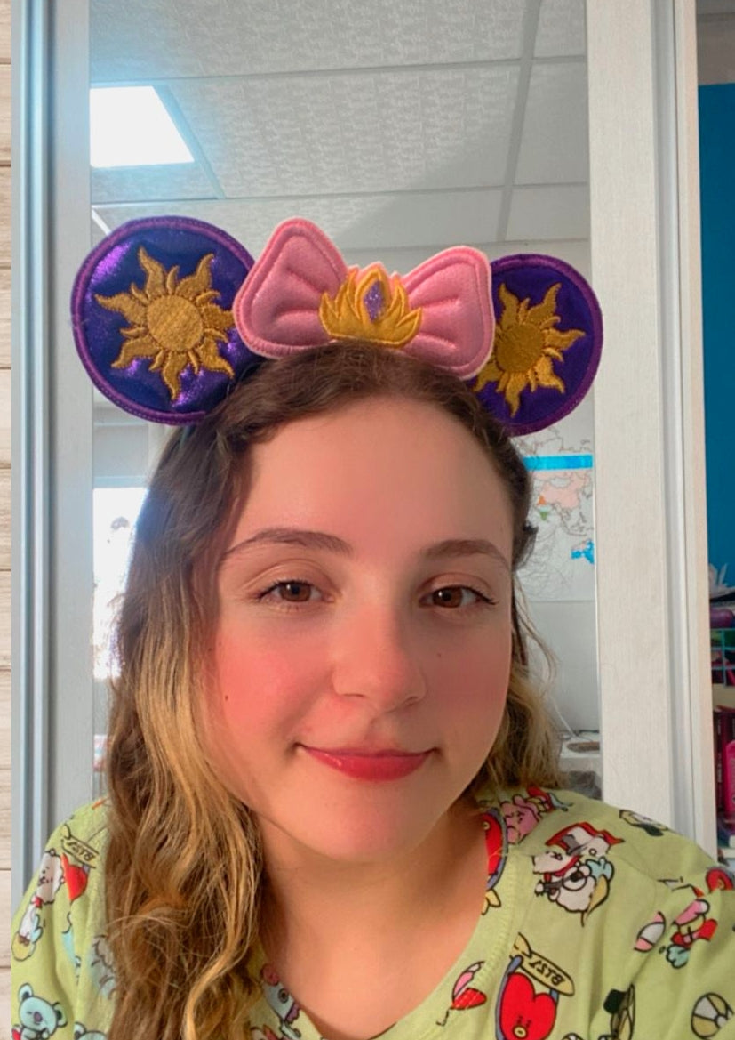 Ears Princess Headband - ITH Project - Machine Embroidery Design