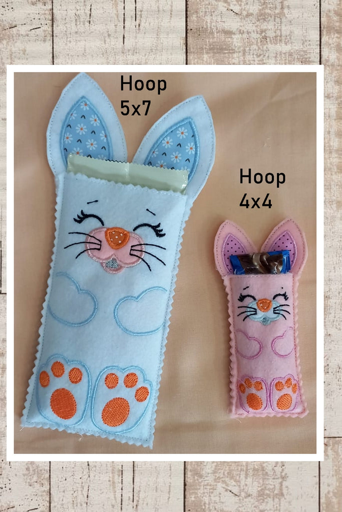 Happy Bunny Candy Bag 3 - ITH Project - Machine Embroidery Design