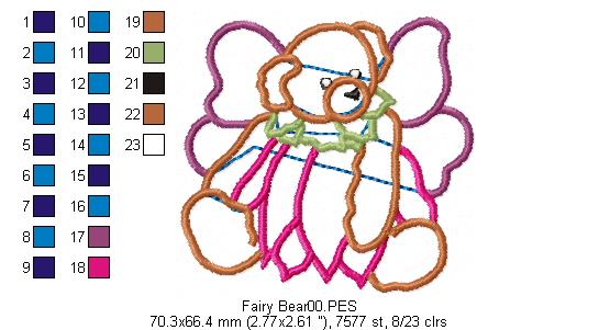 Fairy Bear  - Applique