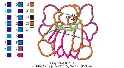 Fairy Bear  - Applique