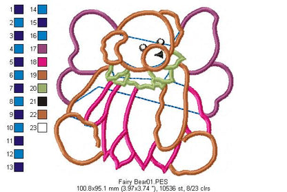 Fairy Bear  - Applique